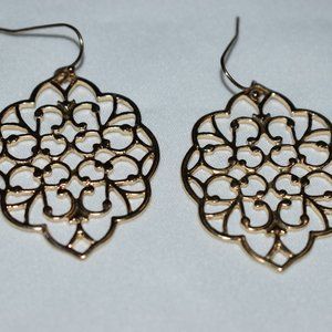 Gold Colored Dangle Earrings